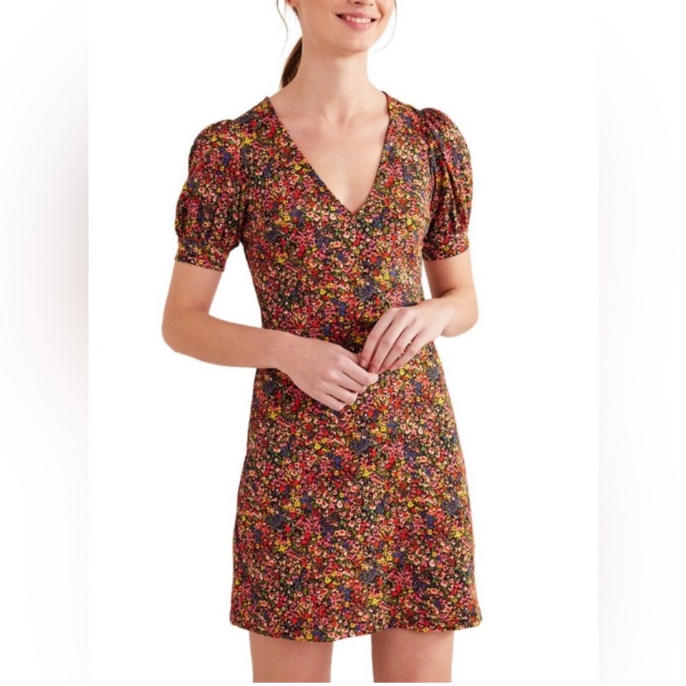 Boden floral jersey cotton dress sz 4P